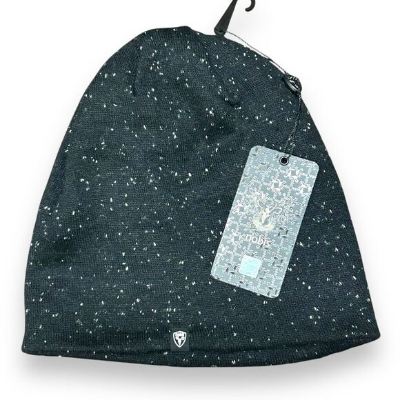 NWT Nobis Lil' Bring Back Beannie Hat Wool Blend Black Size 4-6x Kids Women - Picture 1 of 7